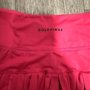 GoldHinge Women's Pink Pleated Mini Skirt